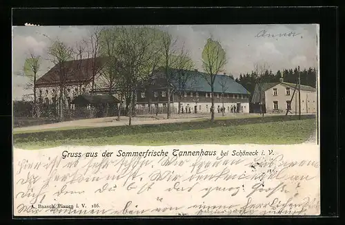 AK Schöneck i. V., Sommerfrische Tannenhaus