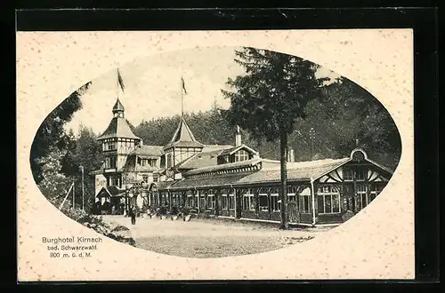 AK Kirnach /Bad. Schwarzwald, Blick auf das Burghotel