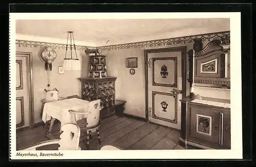 AK Berchtesgaden, Lehrerheim Schloss Fürstenstein, Bauernstube im Mayerhaus