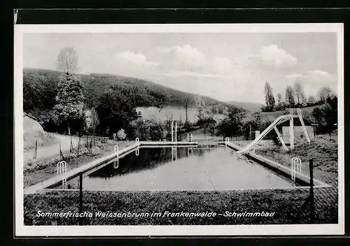 AK Weissenbrunn im Frankenwald, Schwimmbad in der Sommerfrische