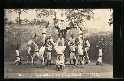 AK Wien, Turnabteilung des K. G. V. bilden eine Figur