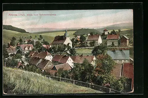 AK Altenau i. Harz, Blick vom Schwarzenberg