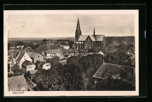 AK Meldorf, Teilansicht mit Kirche