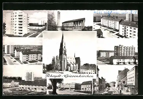 AK Rheydt-Giesenkirchen, Kirche, Gebäude einer Neubausiedlung