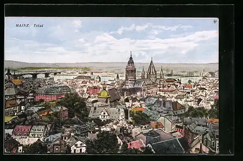 AK Mainz, Blick über die Stadt