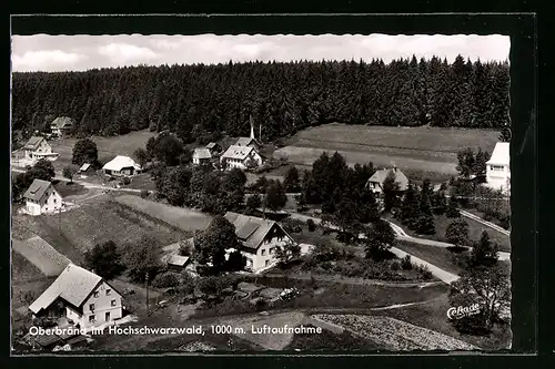 AK Oberbränd /Hochschwarzwald, Teilansicht, Fliegeraufnahme