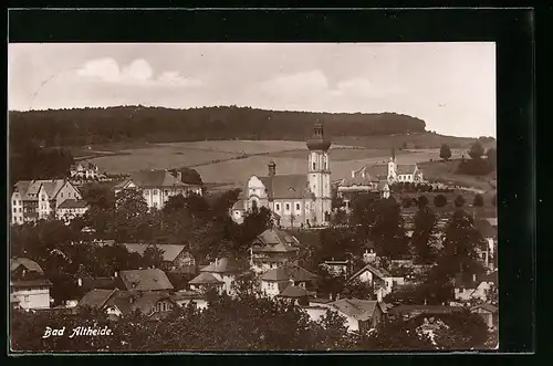 AK Bad Altheide, Teilansicht mit Kirche