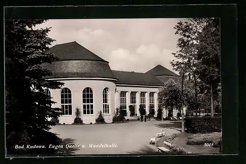 AK Bad Kudowa, Eugen Quelle u. Wandelhalle