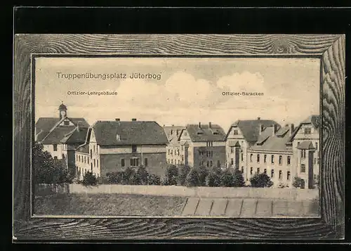 AK Jüterbog, Truppenübungsplatz, Offizier-Lehrgebäude und Offizier-Baracken, Passepartout