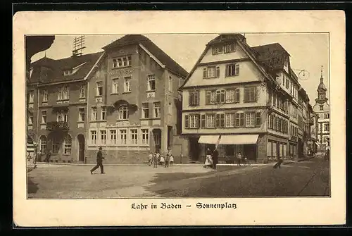 AK Lahr in Baden, Hotel zur Sonne am Sonnenplatz