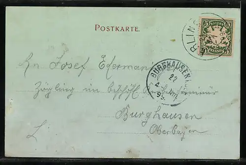 Mondschein-AK Andechs, Totalansicht