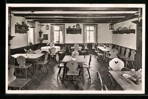 AK Bleibach i. Elztal, Gasthof u. Pension z. Sonne, Innenansicht
