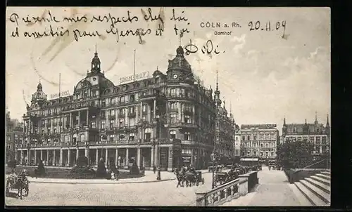 AK Köln a. Rh., Hotel Domhof
