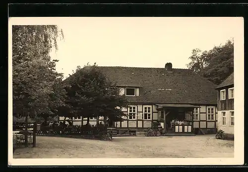AK Gühlen-Glienicke ü. Rheinsberg, Gaststätte und Fremdenheim Boltenmühle, Hofansicht