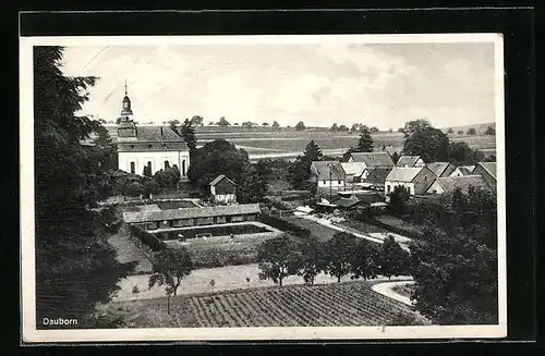 AK Dauborn, Ortsansicht mit Kirche