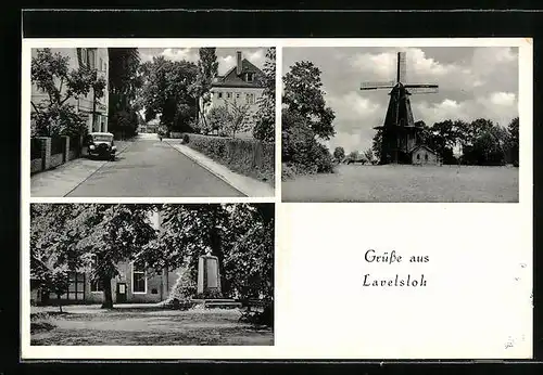 AK Lavelsloh, Strassenpartie, Windmühle
