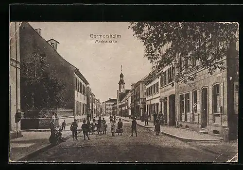 AK Germersheim, Partie in der Marktstrasse