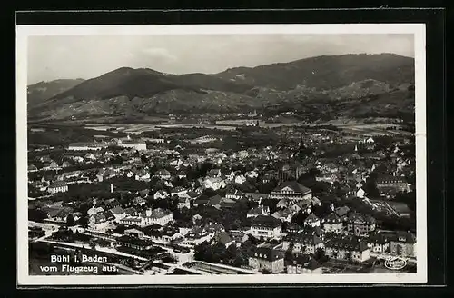 AK Bühl /Baden, Ortsansicht vom Flugzeug aus