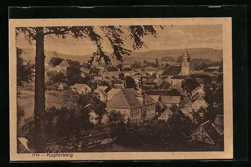 AK Kupferberg, Ortspartie mit Kirche
