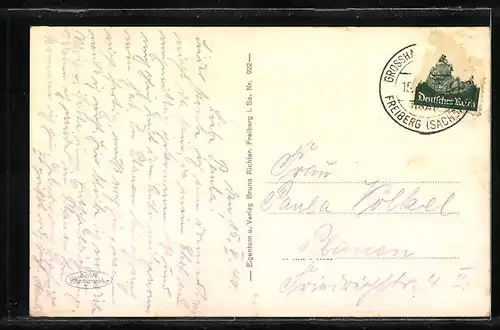 AK Grosshartmannsdorf, Der untere, grosse Teich