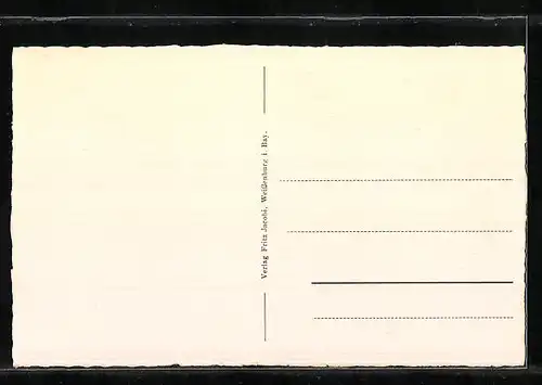 AK Weissenburg i. B., Marktplatz mit Geschäften