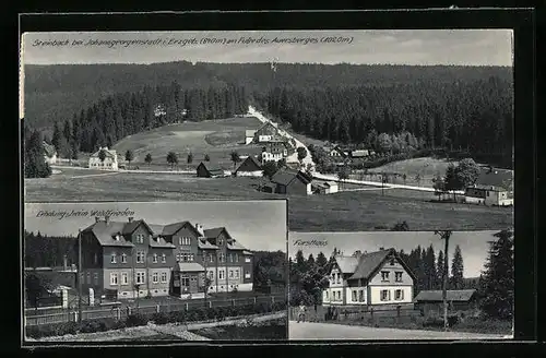 AK Johanngeorgenstadt, Steinbach Ortsansicht, Forsthaus