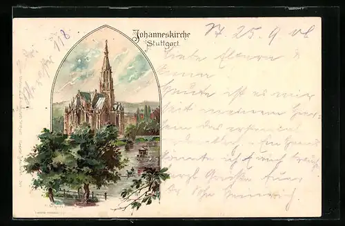 Lithographie Stuttgart, Johanneskirche