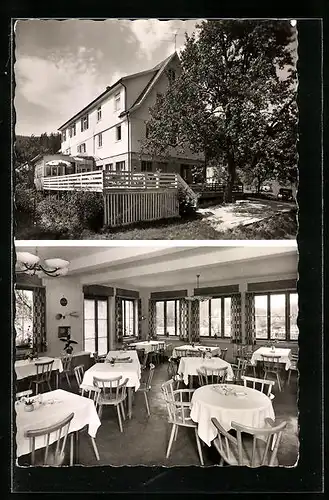 AK Enzklösterle /Schwarzwald, Cafe-Pension Keppler, Innenansicht