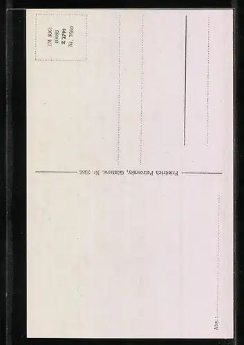 AK Güstrow i. M., Postamt mit Borwin Brunnen