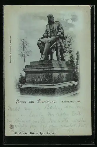 Mondschein-AK Dortmund, Kaiser-Denkmal