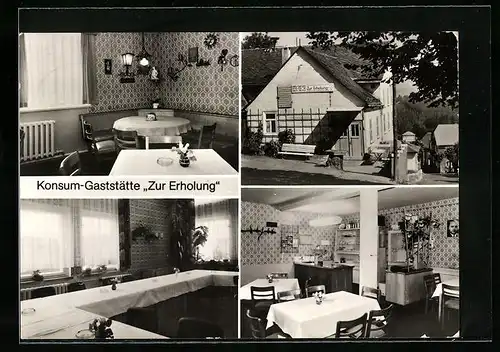 AK Oberhain /Kr. Rudolstadt, Konsum-Gaststätte Erholung in Mankenbach