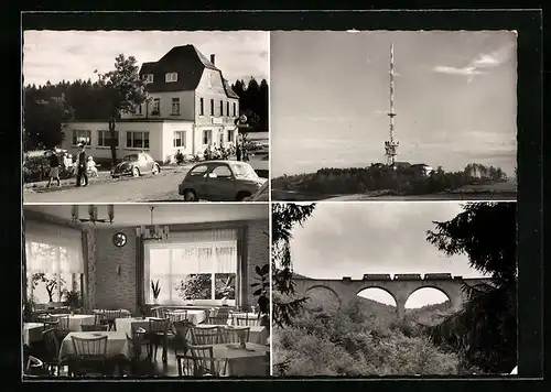 AK Boppard, Gasthaus Fleckertshöhe, Viadukt