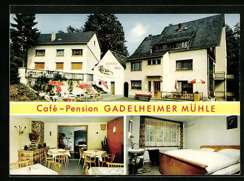 AK Ellar /Westerwald, Cafe-Pension Gadelheimer Mühle