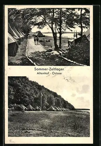 AK Eckernförde /Ostsee, Sommer-Zeltlager Altenhof