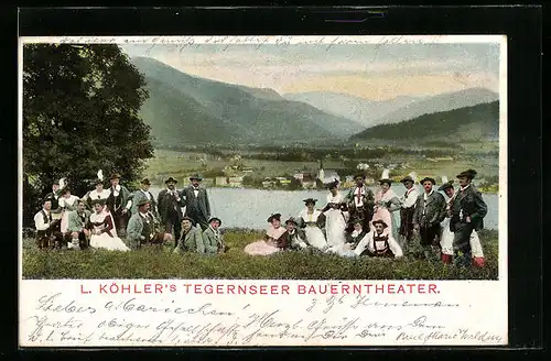 AK L. Köhler`s Tegernseer Bauerntheater, Trachtenkapelle