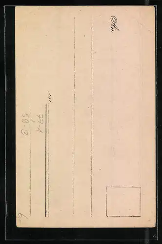 Lithographie Greis am Liebes-Barometer, Neujahrsgruss