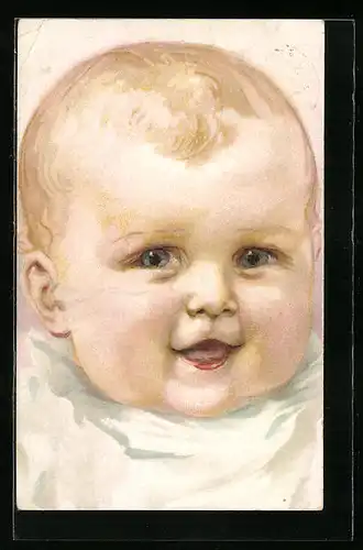 Künstler-AK Gesicht eines Babys