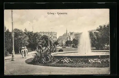 AK Kolberg, Grünanlagen am Kaiserplatz