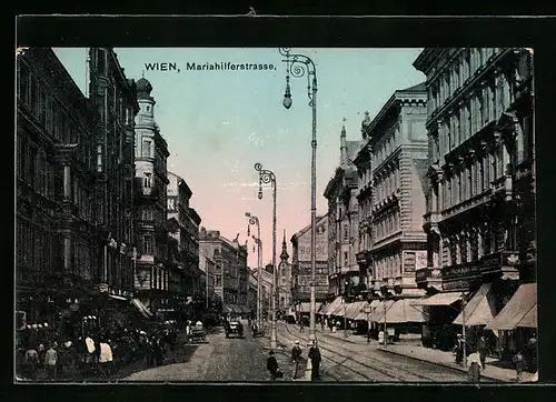 AK Wien, Partie in der Mariahilferstrasse