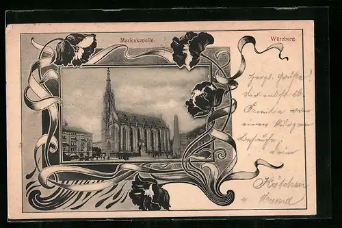 AK Würzburg, Blick auf die Marienkapelle