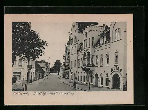 AK Schleswig, Lollfuss, Hotel Stadt Hamburg