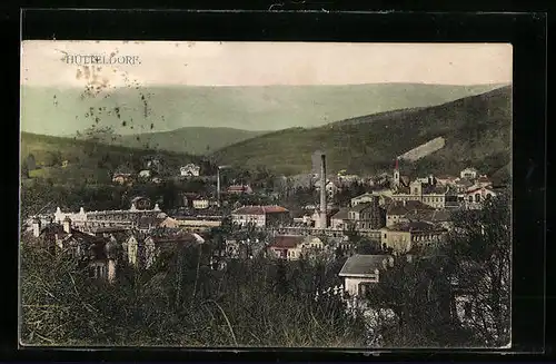 AK Wien, Ortsansicht Hütteldorf mit Fernblick