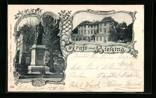 AK Wien-Hietzing, Kaiser Max-Monument, Gasthaus Kaiser-Stöckel