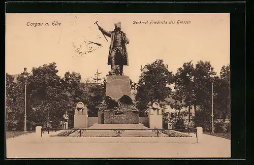 AK Torgau a. Elbe, Denkmal Friedrichs des Grossen