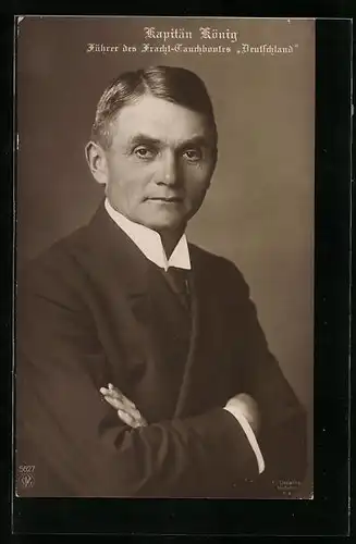 AK Kapitän Paul König des Fracht-U-Bootes Deutschland