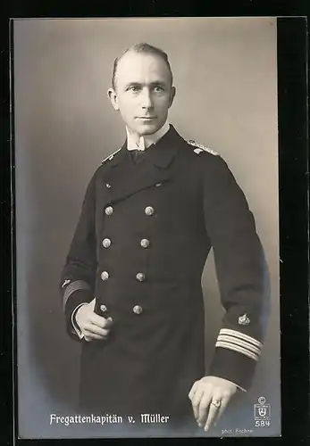 AK Fregattenkapitän Karl von Müller in Marineuniform