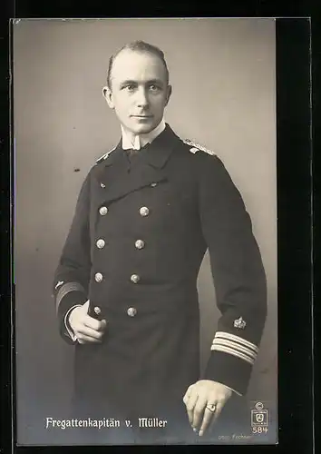 AK Fregattenkapitän Karl von Müller in Marineuniform