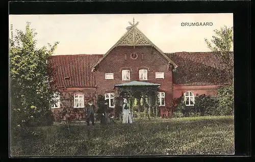AK Orumgaard, Frontalansicht eines Landgasthofes