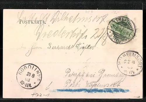 AK Berlin-Treptow, Tunnelbahn unter der Spree