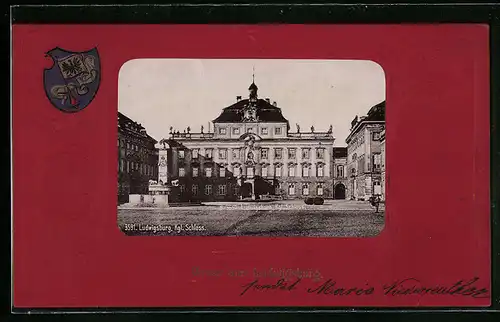 Relief-AK Ludwigsburg, Kgl. Schloss